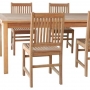 set 254 -- kuai side chairs (ch-0167) & 35 x 71 inch fairfield rectngular dining table